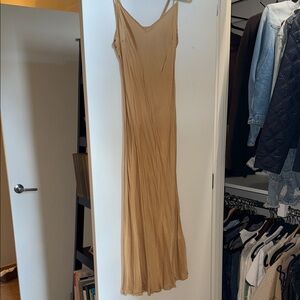 Nation LTD Camel Slip Midi Dress
